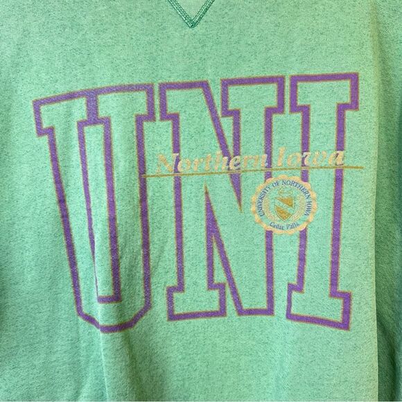 90s UNI GEAR Collegiate Crewneck Green Size XL - Picture 13 of 14